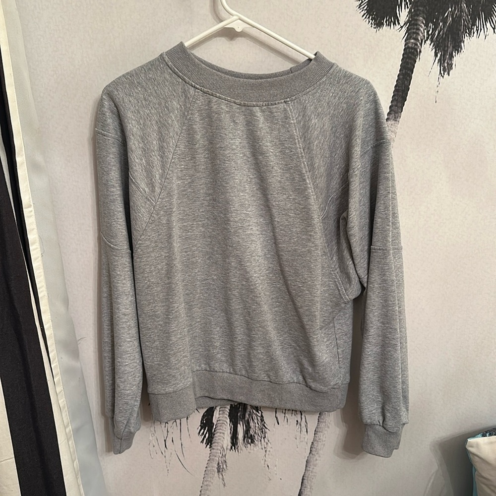 basic grey crewneck